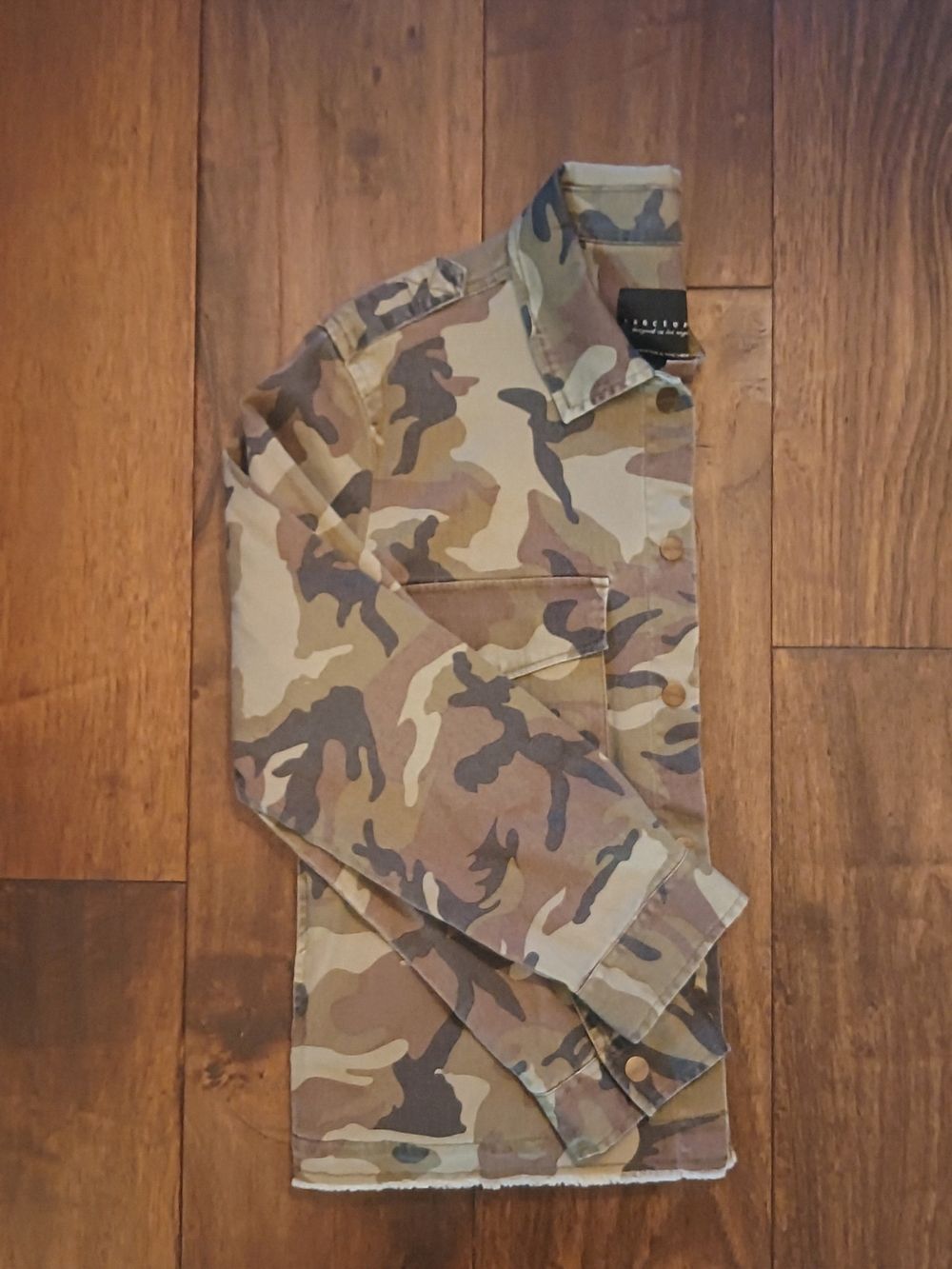 Sanctuary Women's Camouflage Jacket in Brown and Tan